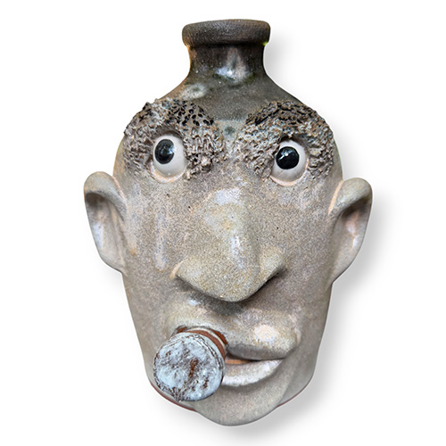 Billy Joe Craven 8" Cigar Chomping Face Jug  DP6368